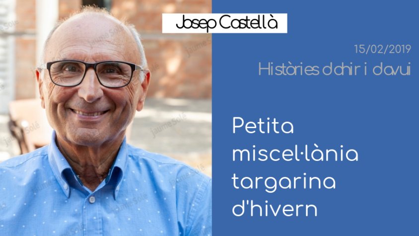 Josep Castellà dedica l'Històries d'ahir i d'ahir' a quatre esdeveniments