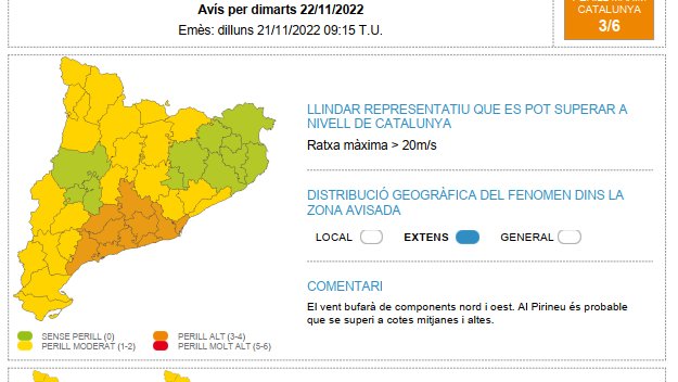 Predicció per dimarts