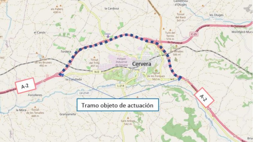 El tram on s'actuarà