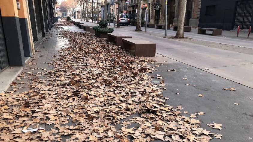 Imatge que presentava ahir al matí l'avinguda de Catalunya
