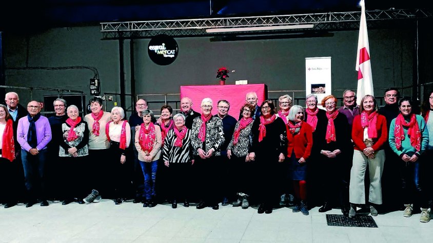 Foto de família de la Festa del Voluntariat Creu Roja Urgell-Tàrrega