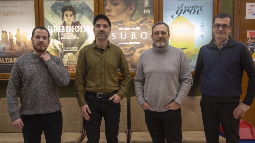 Gurrea i Folguera (centre), ahir amb el regidor Carlos Vílchez i Pere Aumedes, del Circuit Urgellenc