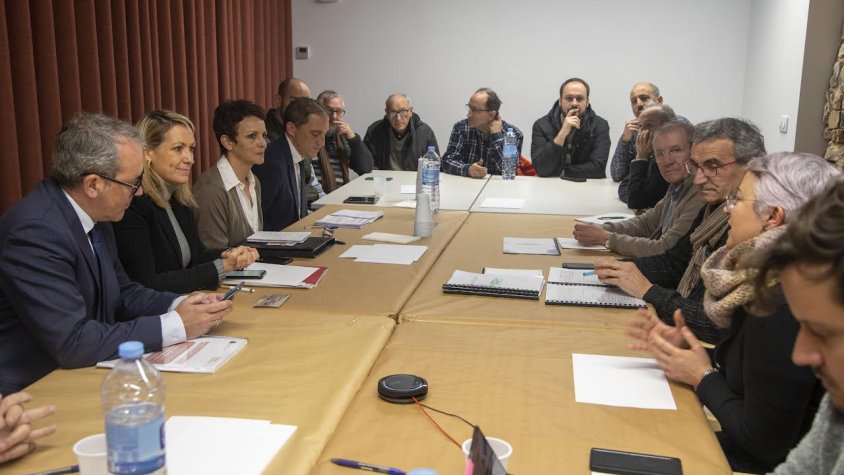 Un moment de la reunió a Vallbona de les Monges
