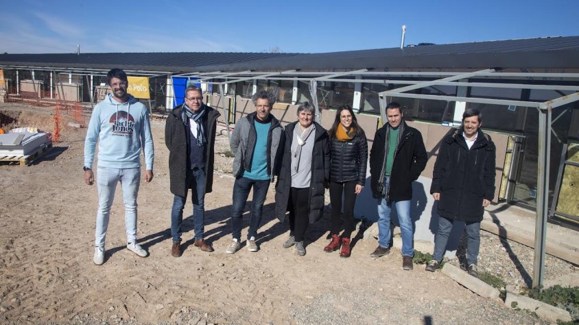 Visita a les obres del president de la Diputació, Joan Talarn