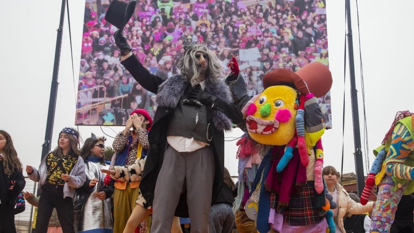 Un moment de l'espectacle amb la Toltes, el Grizz i els Poca-soltes