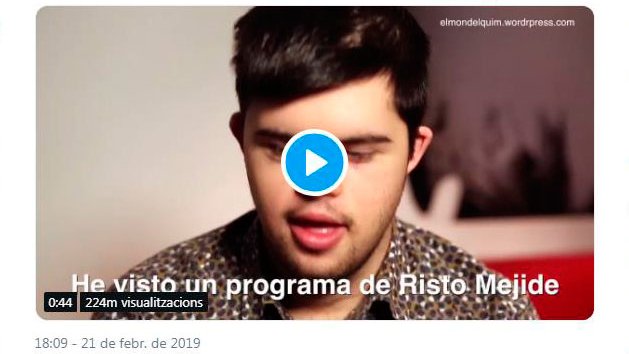 La piulada que va publicar Quim Vilamajó