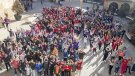 Més de 500 escolars enregistren un flashmob a Tàrrega pel 8M