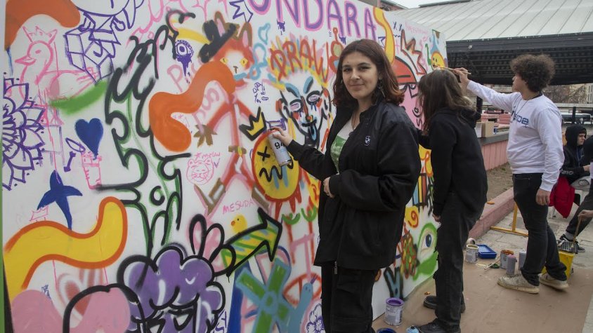 Mural conjunt impulsat per l'Escola Ondara