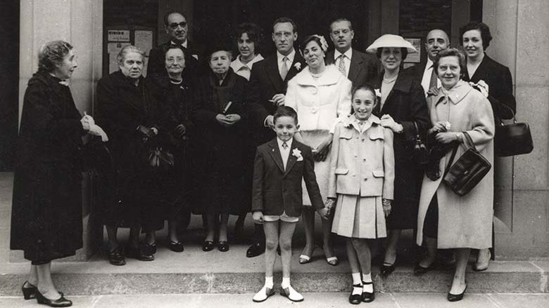 Fotografia de la boda del Jordi Perenya Dulot i la Montse Pareras a Barcelona l'any 1959