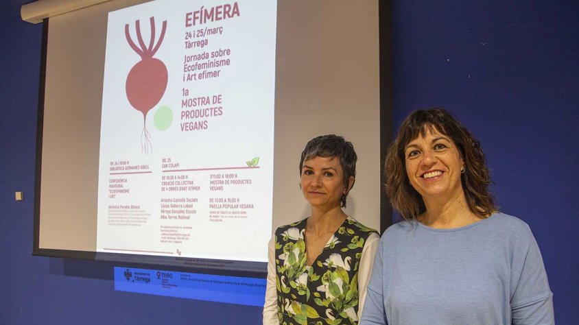 Verónica Perales amb l'alcaldessa, Alba Pijuan