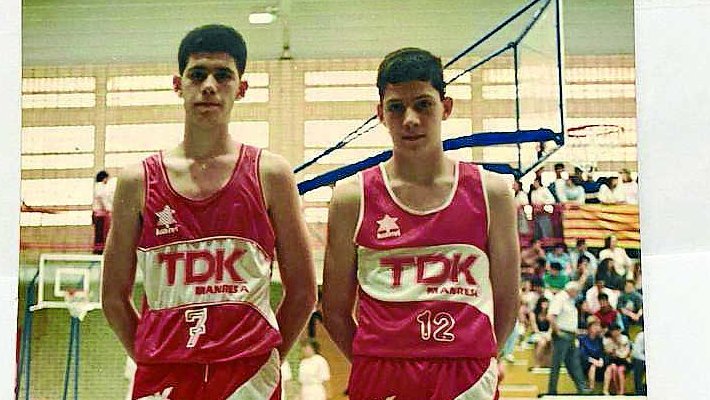 Els germans Marino i Chus Aranda amb el Manresa