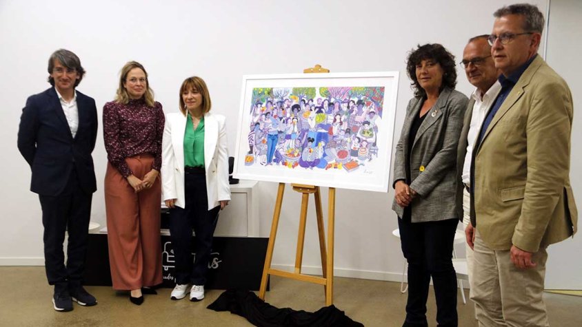 Presentació de la nova imatge d'Afrucat amb la consellera Jordà