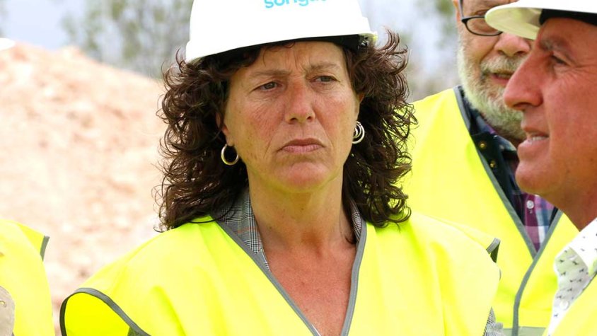 Jordà durant una visita d'obres per modernitzar el reg a Valls