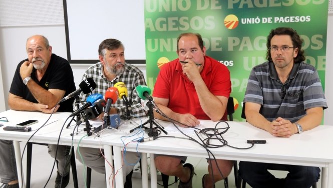 Roda de premsa d'Unió de Pagesos