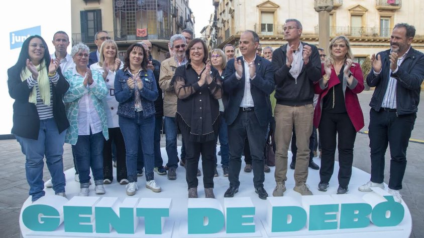Acte de Junts per Tàrrega a la plaça Major