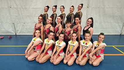Les gimnastes que es van desplaçar a Blanes