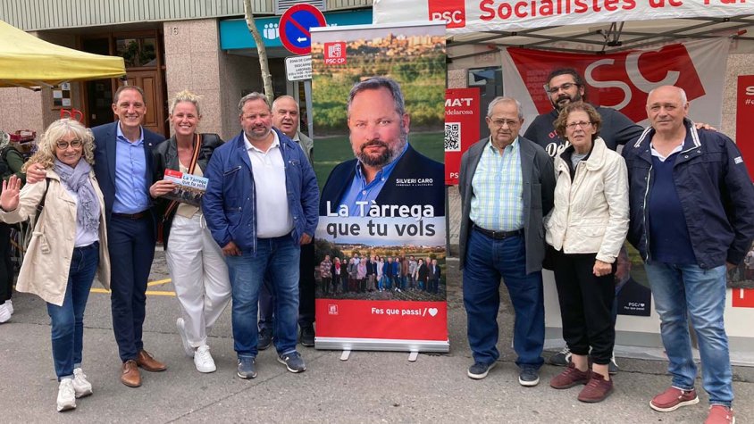 Membres de la candidatura del PSC amb representants del partit