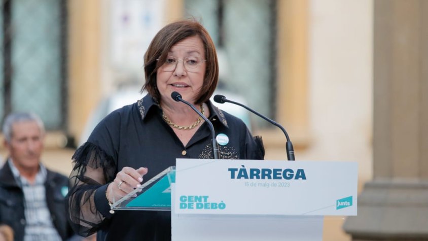 Rosa Maria Perelló en una imatge de la campanya electoral de les municipals