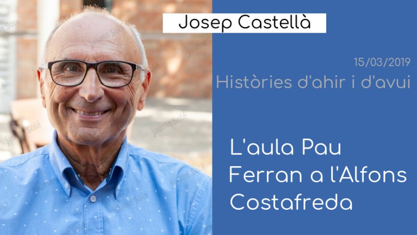 Josep Castellà descobreix els vincles de Pau Ferran i l'Alfons Costafreda