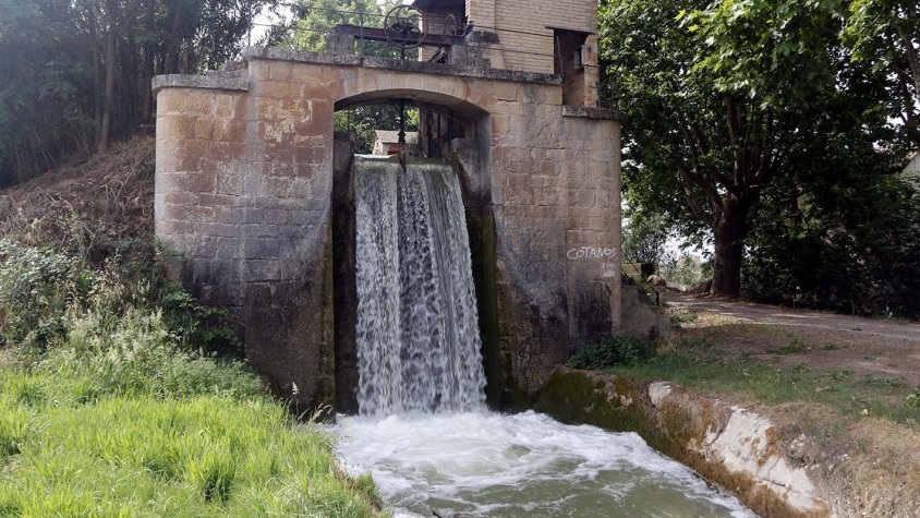 El Salt del Duran del Canal d'Urgell, amb aigua