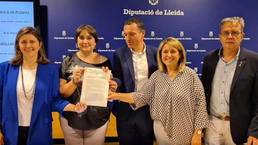 Presentació de l'acord de govern a la Diputació de Lleida