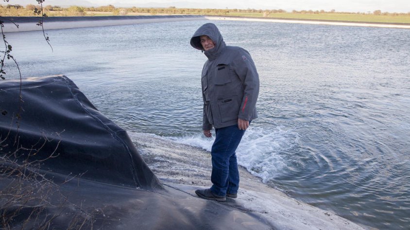 El vicepresident del Canalet, Justo Minguella, en una bassa