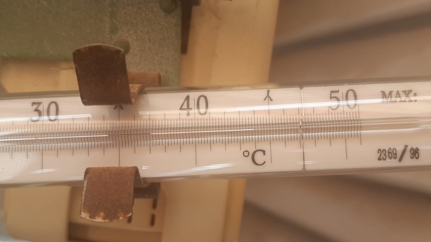 El termòmetre s'ha enfilat fins als 43,9 ºC