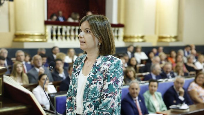 Sara Bailac en la presa de possessió del càrrec de senadora