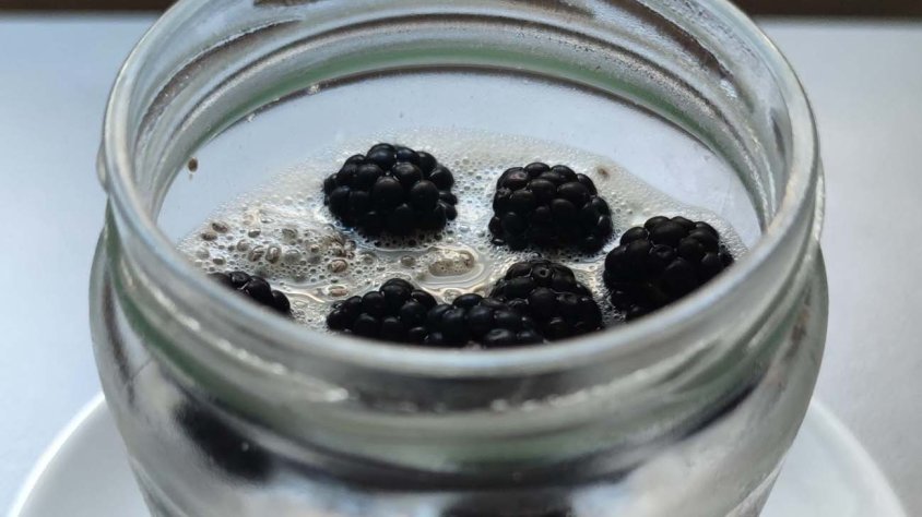 Púding de xia i flocs de civada