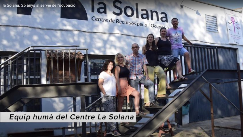 Captura del vídeo on apareix l'equip de La Solan