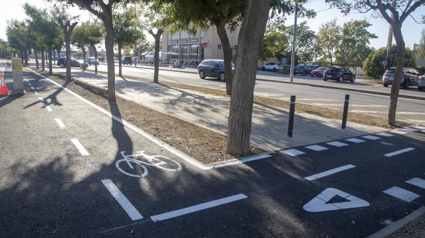 Imatge del nou carril bici