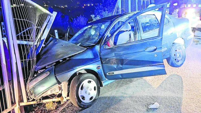 Imatge del vehicle després del sinistre que va tenir lloc ahir a la matinada
