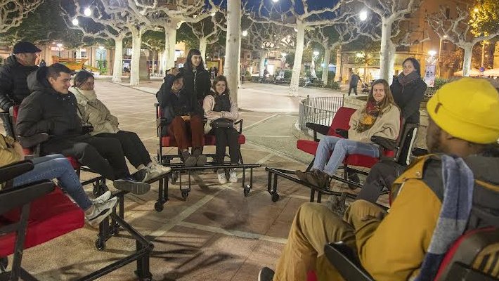 Un moment de l'assaig que va tenir lloc ahir al Pati
