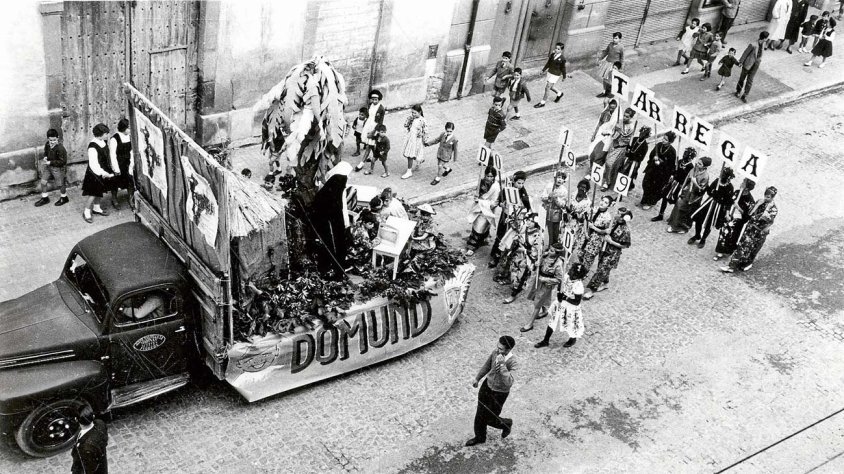 Imatge de la Diada del Domund celebrada a Tàrrega el 18 d'octubre de 1959