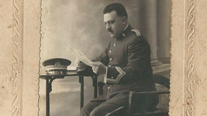 Retrat del Mestre Josep Llobet Morana, director de la Banda Municipal de Tàrrega (1917)