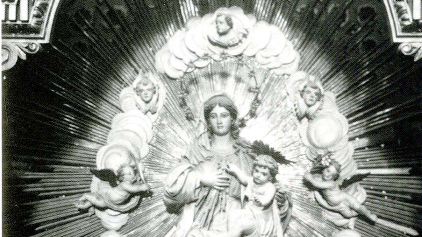 Imatge de la Mare de Déu de l'Alba, any 1928, destruïda el 1936