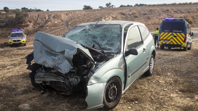 Imatge d’un dels dos vehicles sinistrats en el xoc frontal de Verdú