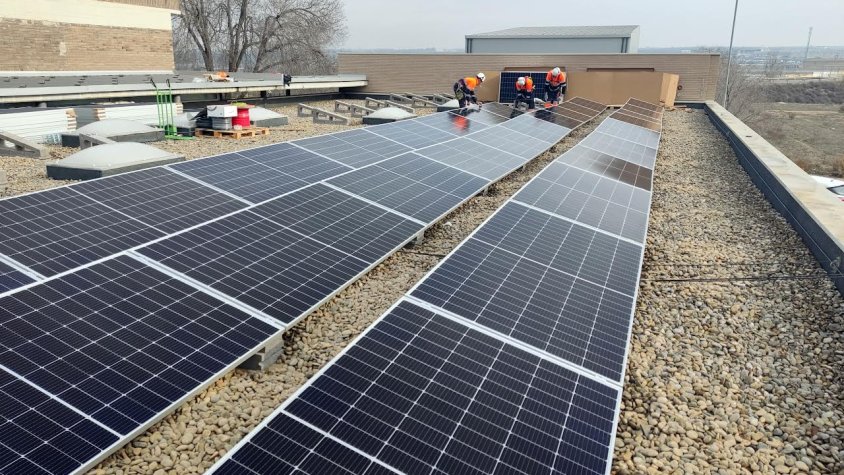 La instal·lació de les plaques solars