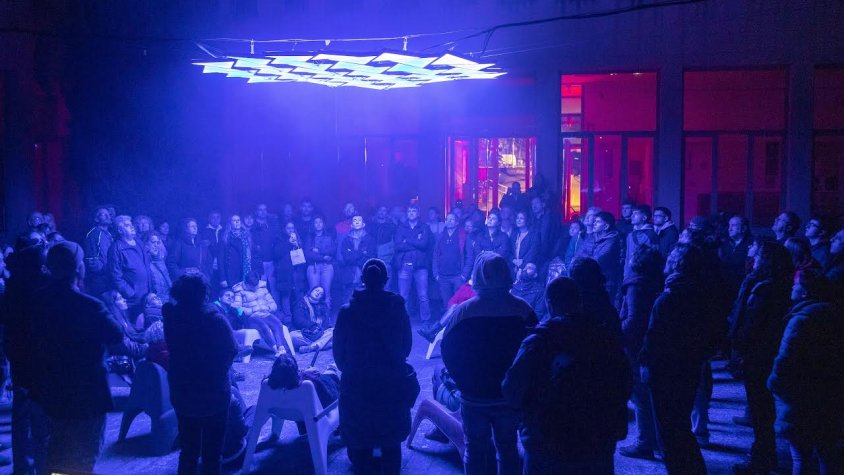 La presentació de la instal·lació artística