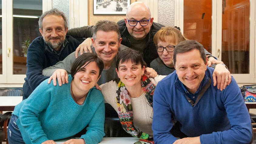 Els membres de la Junta de l'Esbart Albada