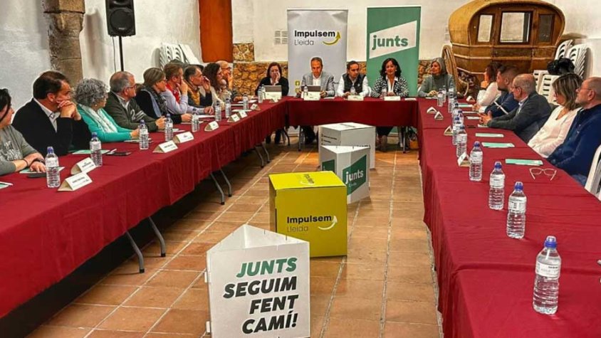 Un moment de la trobada a Preixana