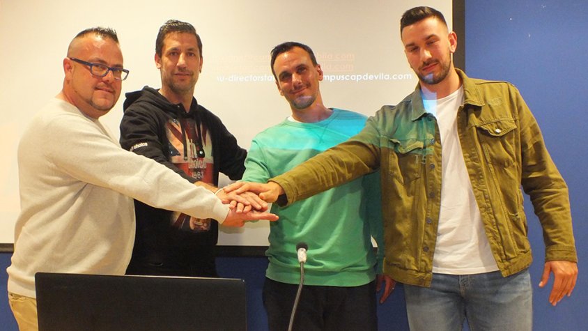 David Ruiz, Joan Capdevila josu Imanol i Oriol Nieto van presentar el campus ahir a la tarda