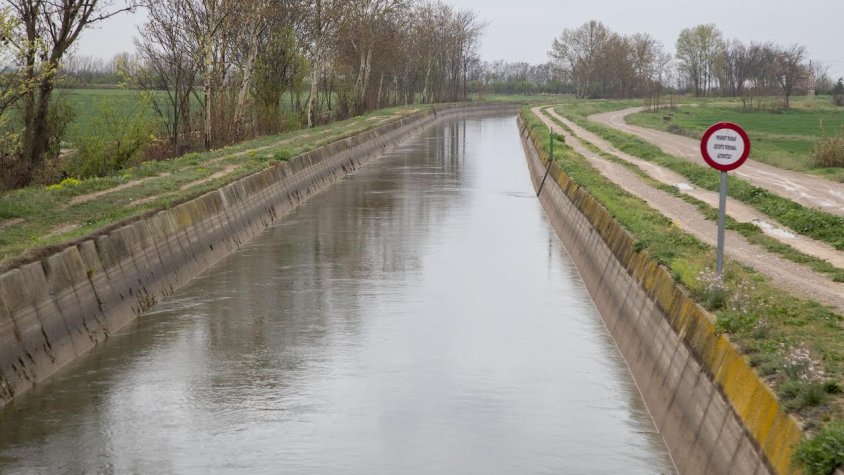 El Principal del Canal d'Urgell amb la primera aigua de la campanya