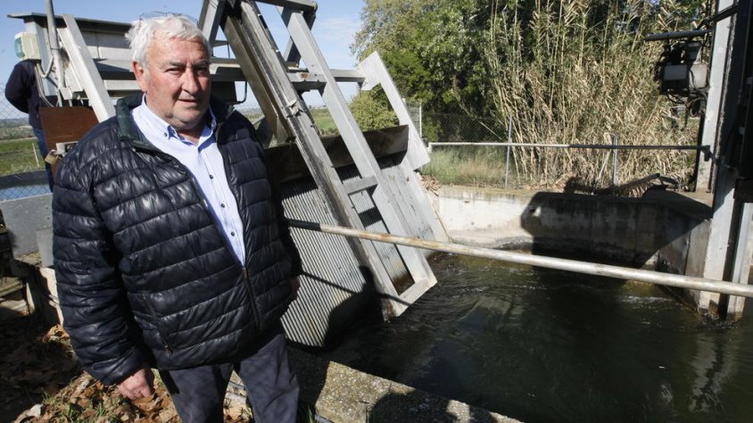 Amadeu Ros, a les comportes del salt de Juneda