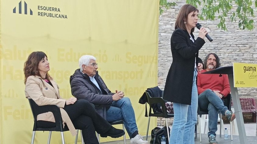 Un moment de l'acte de precampanya d'ERC a Tàrrega