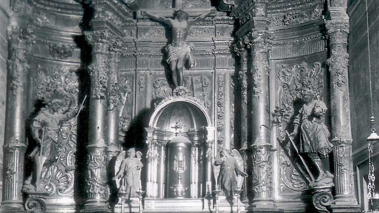 Retaule i altar de les Santes Espines a primers del segle XX