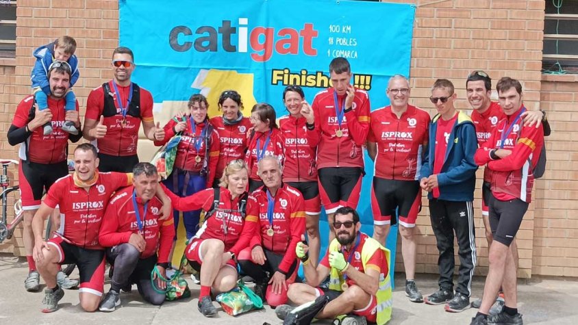 Foto de grup dels esportistes d'Alba a la CatiGat