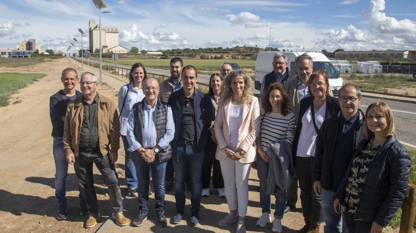 Visita institucional al nou tram de la via verda del riu Sió