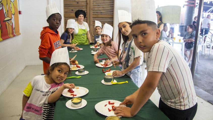 Taller infantil en el marc de la Firacóc