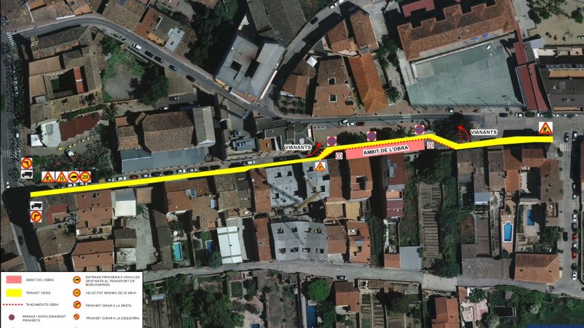 Plànol amb la zona afectada marcada